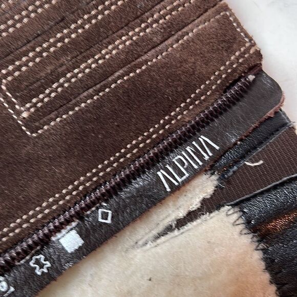 Alpina Fleece Lined Brown Leather/Suede Buckle Boots. Size 7.5. - Picture 16 of 16